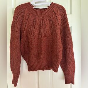 American Eagle Outfitters Brown Crew Neck Sweater